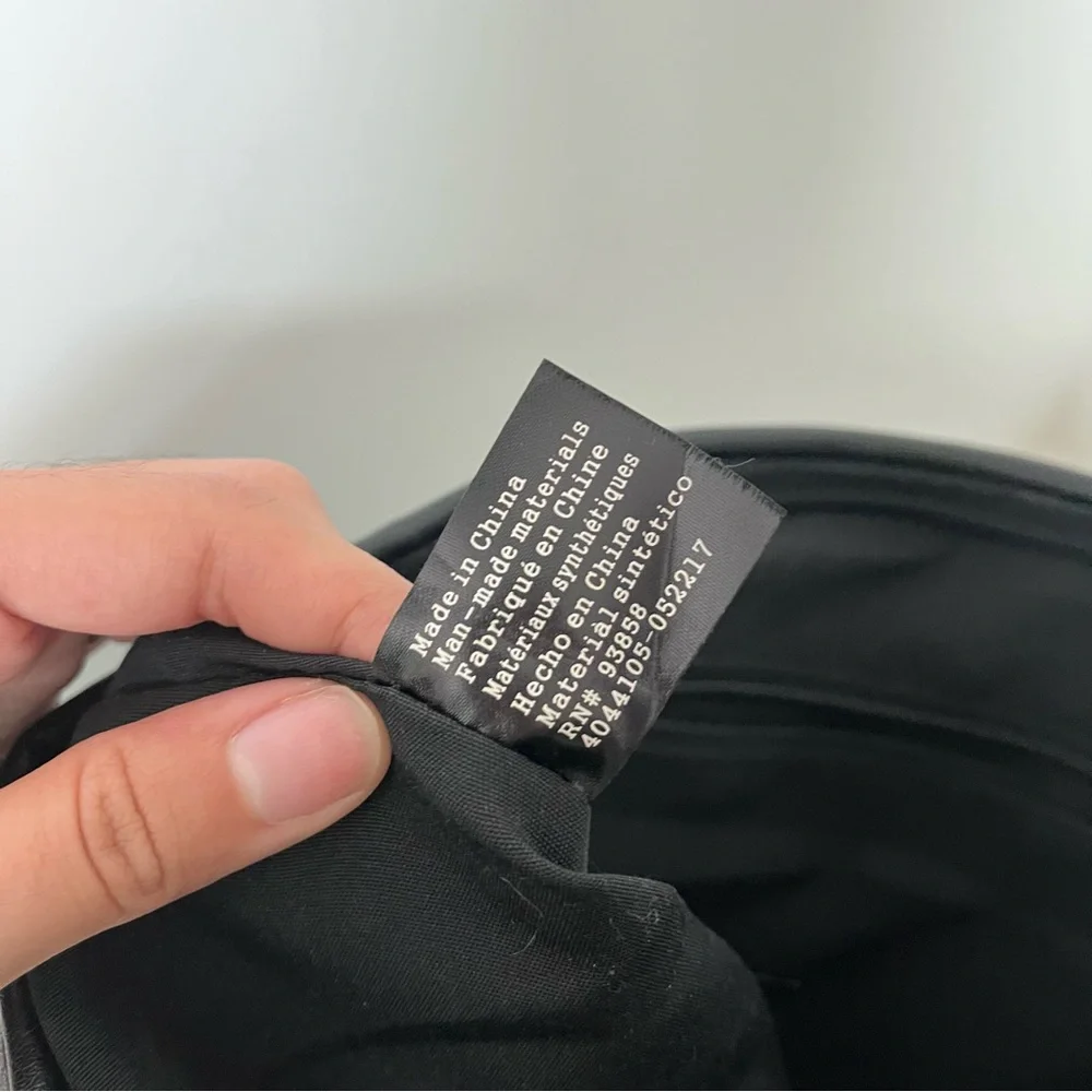 Franco Sarto Black Leather Tote Bag Crossbody with Gold Accents Like New - Picture 12 of 13